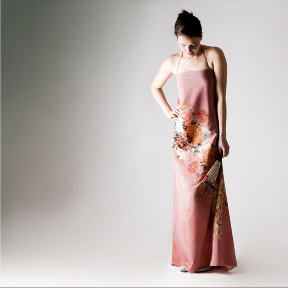 Italian Silk Dress by Larimeloom- like new worn once- one of a kind! - Picture 3 of 6